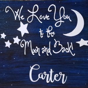 We love you hand painted 4 x 6